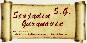 Stojadin Guranović vizit kartica